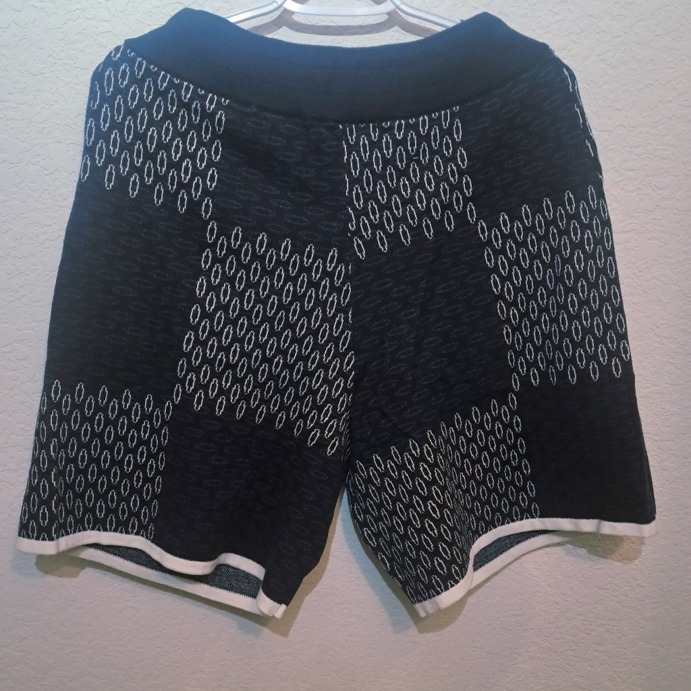 Louis Vuitton Damier Navy/White L.V Marque 100% Cotton Déposée  Shorts Large